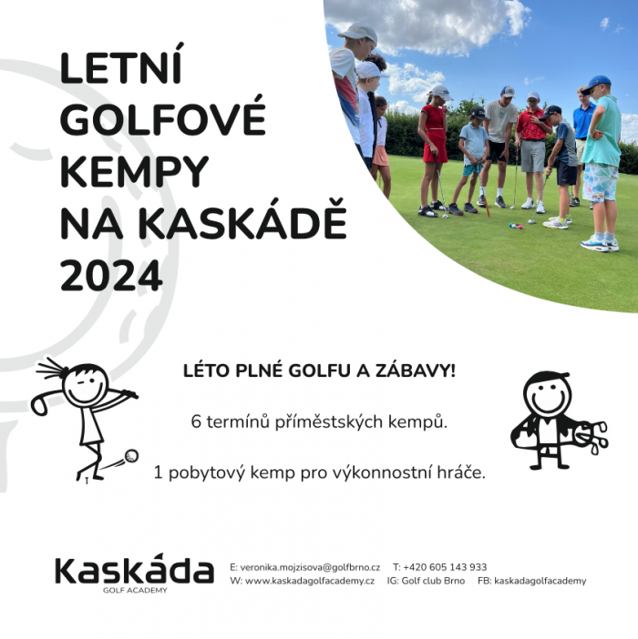 LETNÍ GOLFOVÉ KEMPY NA KASKÁDĚ