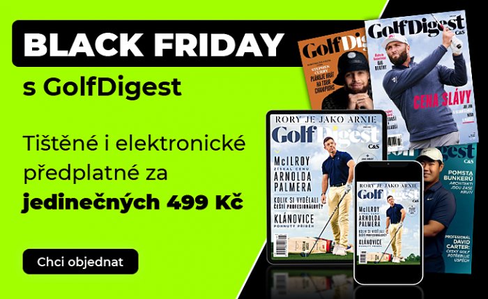 Black Friday s Golf Digest C&S – Tištěné i elektronické předplatné za jedinečných 499 Kč!